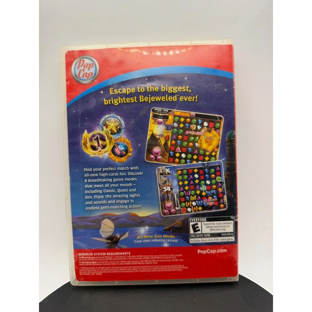 Bejeweled 3 PC Mac CD-ROM PopCap Games w/ Bonus Bejeweled Blitz &‎ Play 101 Disc